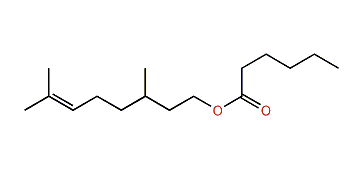 3,7-Dimethyl-6-octenyl hexanoate